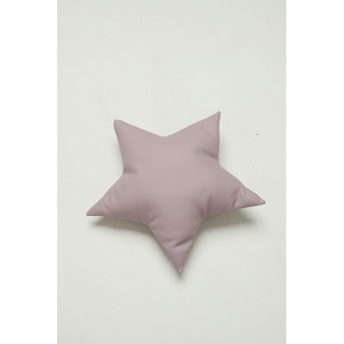 Декоративная подушка звездочка «Экокожа сиреневый»