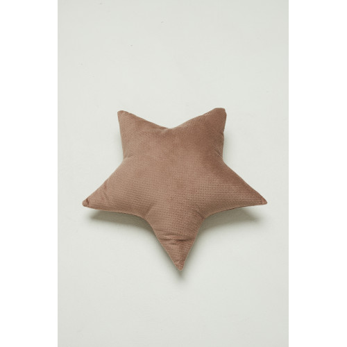 Декоративная подушка звездочка  «Велюр бежевый»