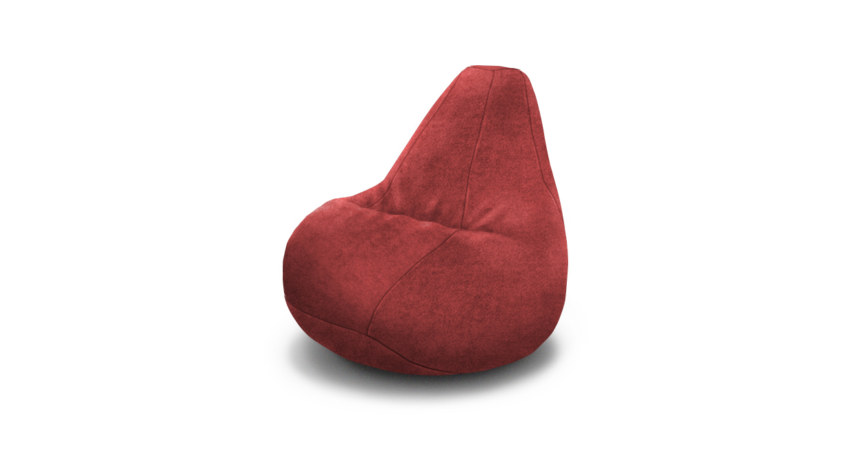 Кресло-мешок Велюр красный
