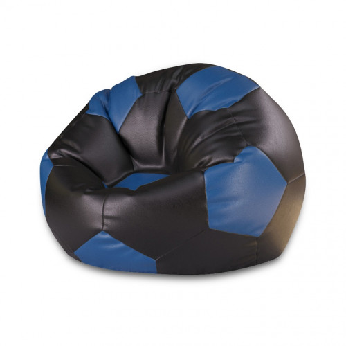 Кресло-мяч Экокожа чёрно-синий