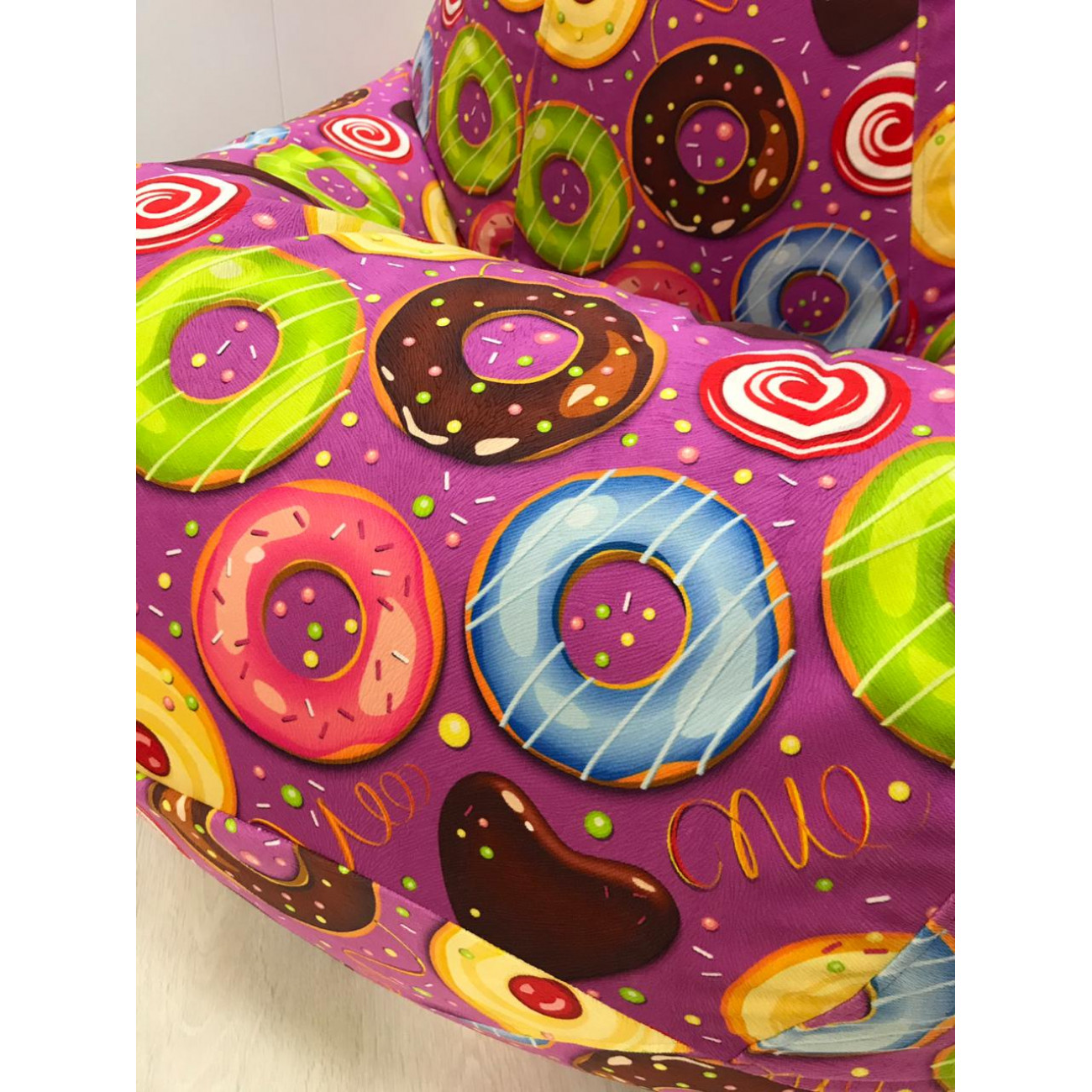 Кресло-мешок «Пончики» фиолетовые