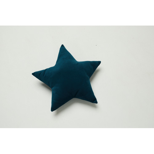 Декоративная подушка звездочка «Велюр изумруд»
