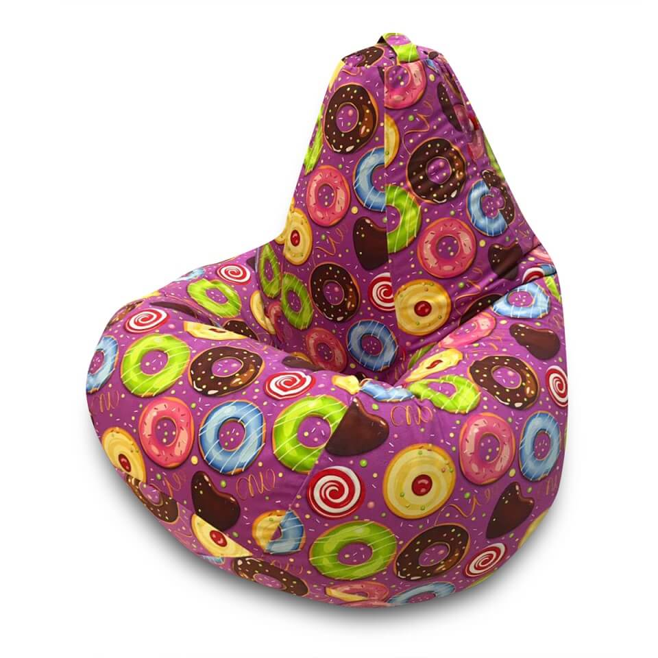 Кресло-мешок Пончики фиолетовые
