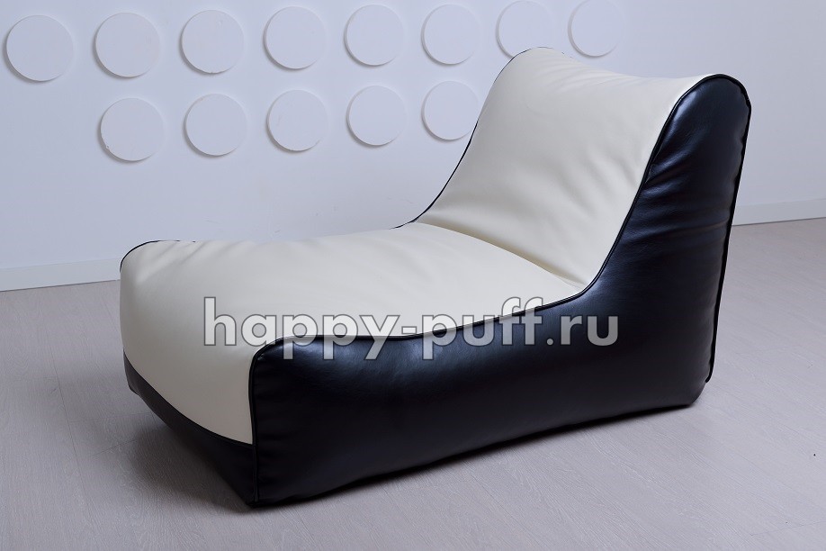Кресло-лежак Черно-белый